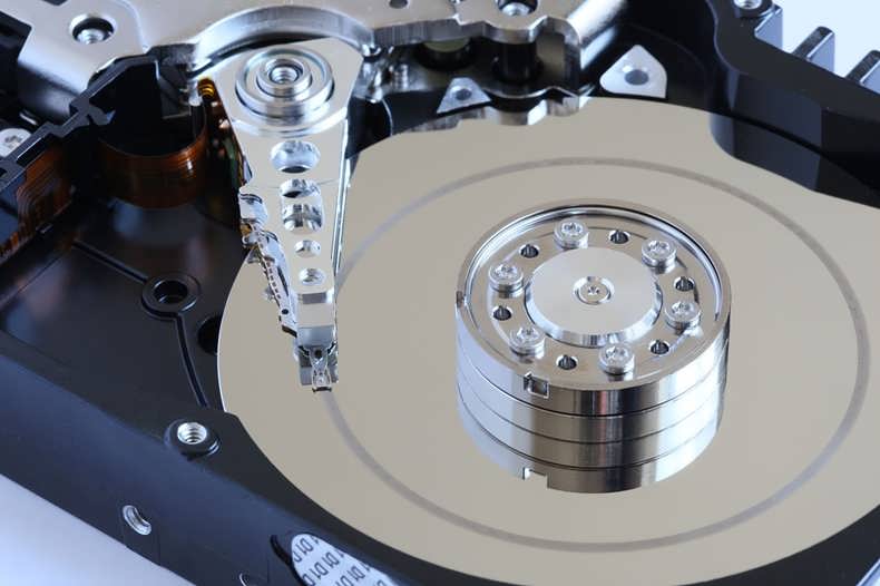 Inside of conventional hard drive
